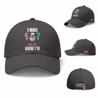 I Was 6 Now I'm 7 Baseball Cap Baseball Ice Cream Drip Number 67 Player