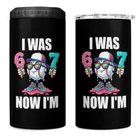 I Was 6 Now I'm 7 4 in 1 Can Cooler Tumbler Baseball Ice Cream Drip Number 67 Player