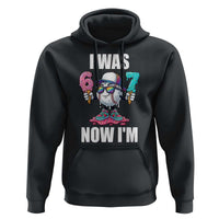 I Was 6 Now I'm 7 Hoodie Baseball Ice Cream Drip Number 67 Player