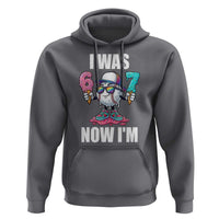 I Was 6 Now I'm 7 Hoodie Baseball Ice Cream Drip Number 67 Player