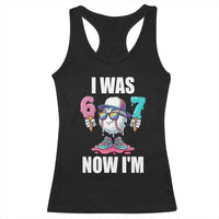 I Was 6 Now I'm 7 Racerback Tank Top Baseball Ice Cream Drip Number 67 Player