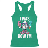 I Was 6 Now I'm 7 Racerback Tank Top Baseball Ice Cream Drip Number 67 Player
