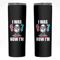 I Was 6 Now I'm 7 Skinny Tumbler Baseball Ice Cream Drip Number 67 Player