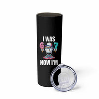 I Was 6 Now I'm 7 Skinny Tumbler Baseball Ice Cream Drip Number 67 Player