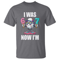 I Was 6 Now I'm 7 T Shirt Baseball Ice Cream Drip Number 67 Player