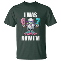 I Was 6 Now I'm 7 T Shirt Baseball Ice Cream Drip Number 67 Player