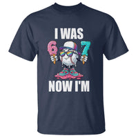 I Was 6 Now I'm 7 T Shirt Baseball Ice Cream Drip Number 67 Player
