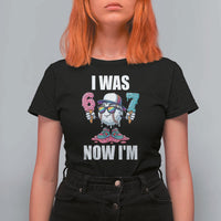 I Was 6 Now I'm 7 T Shirt For Women Baseball Ice Cream Drip Number 67 Player