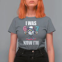 I Was 6 Now I'm 7 T Shirt For Women Baseball Ice Cream Drip Number 67 Player