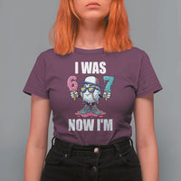 I Was 6 Now I'm 7 T Shirt For Women Baseball Ice Cream Drip Number 67 Player