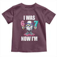 I Was 6 Now I'm 7 Toddler T Shirt Baseball Ice Cream Drip Number 67 Player