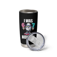 I Was 6 Now I'm 7 Tumbler Cup Baseball Ice Cream Drip Number 67 Player