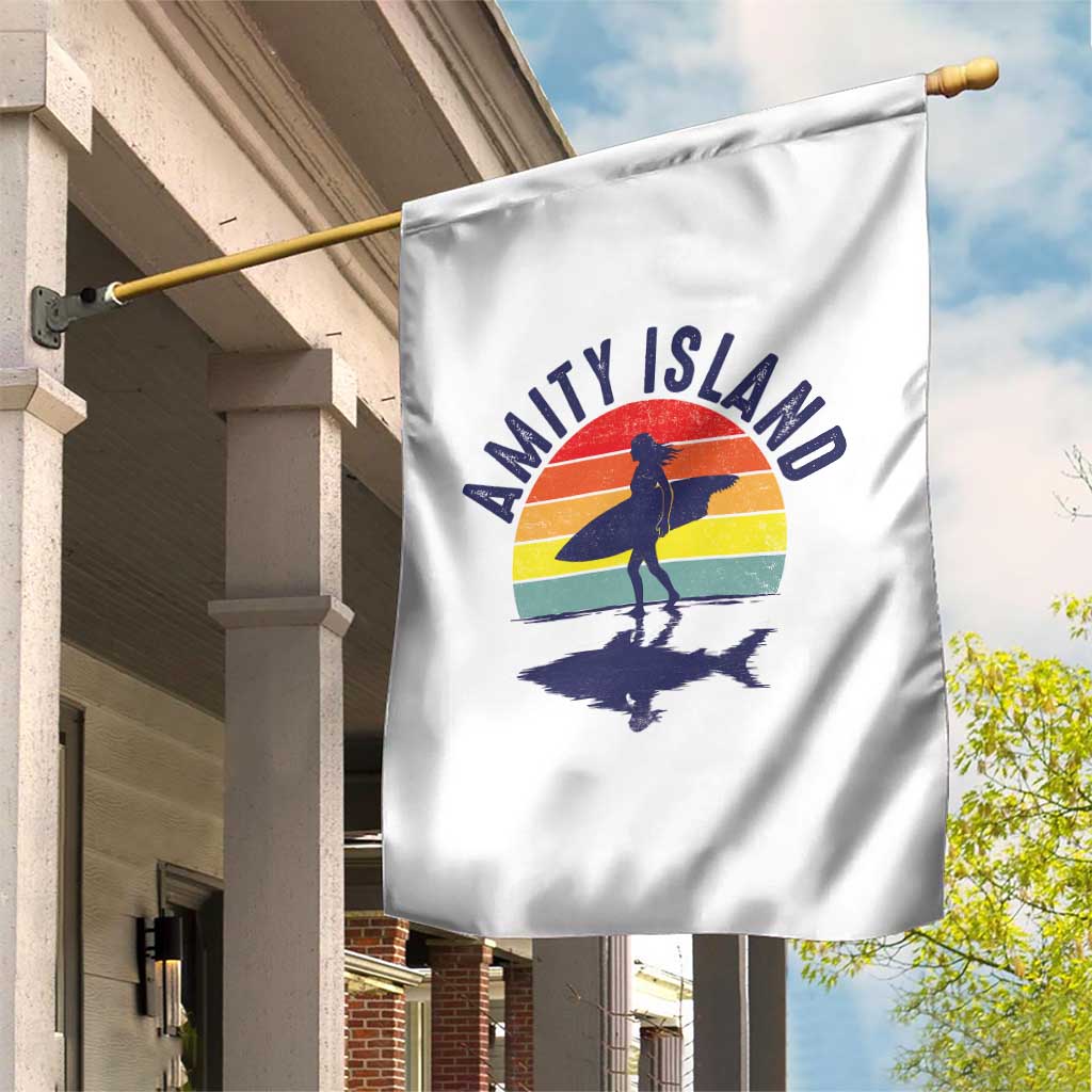 Amity Island Garden Flag Retro Surfing Board Humor - Wonder Print Shop