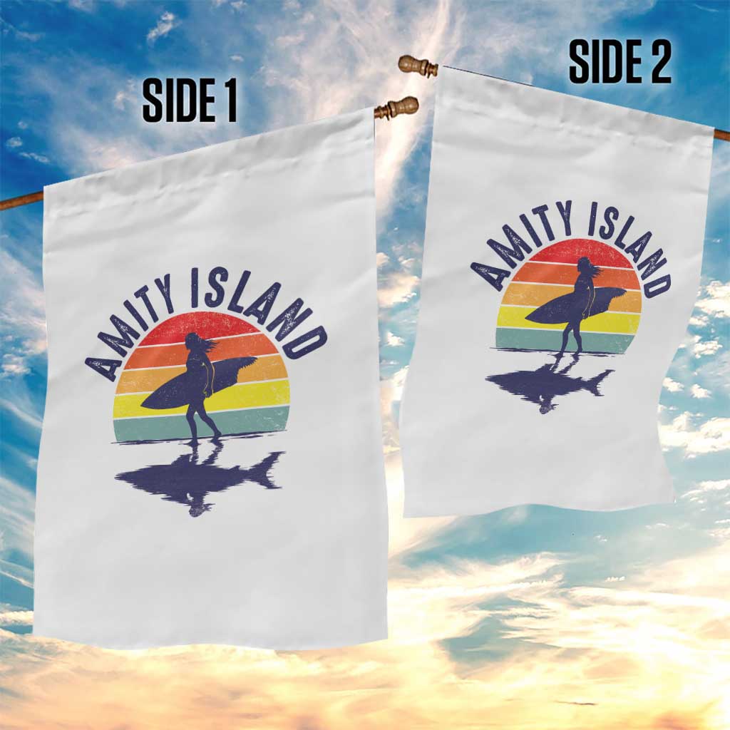 Amity Island Garden Flag Retro Surfing Board Humor - Wonder Print Shop