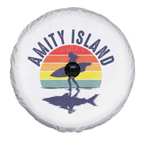 Amity Island Spare Tire Cover Retro Surfing Board Humor - Wonder Print Shop