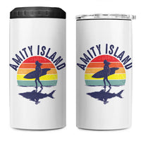 Amity Island 4 in 1 Can Cooler Tumbler Retro Surfing Board Humor