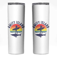 Amity Island Skinny Tumbler Retro Surfing Board Humor