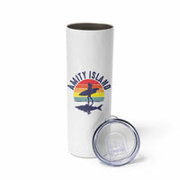 Amity Island Skinny Tumbler Retro Surfing Board Humor