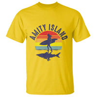 Amity Island T Shirt Retro Surfing Board Humor - Wonder Print Shop