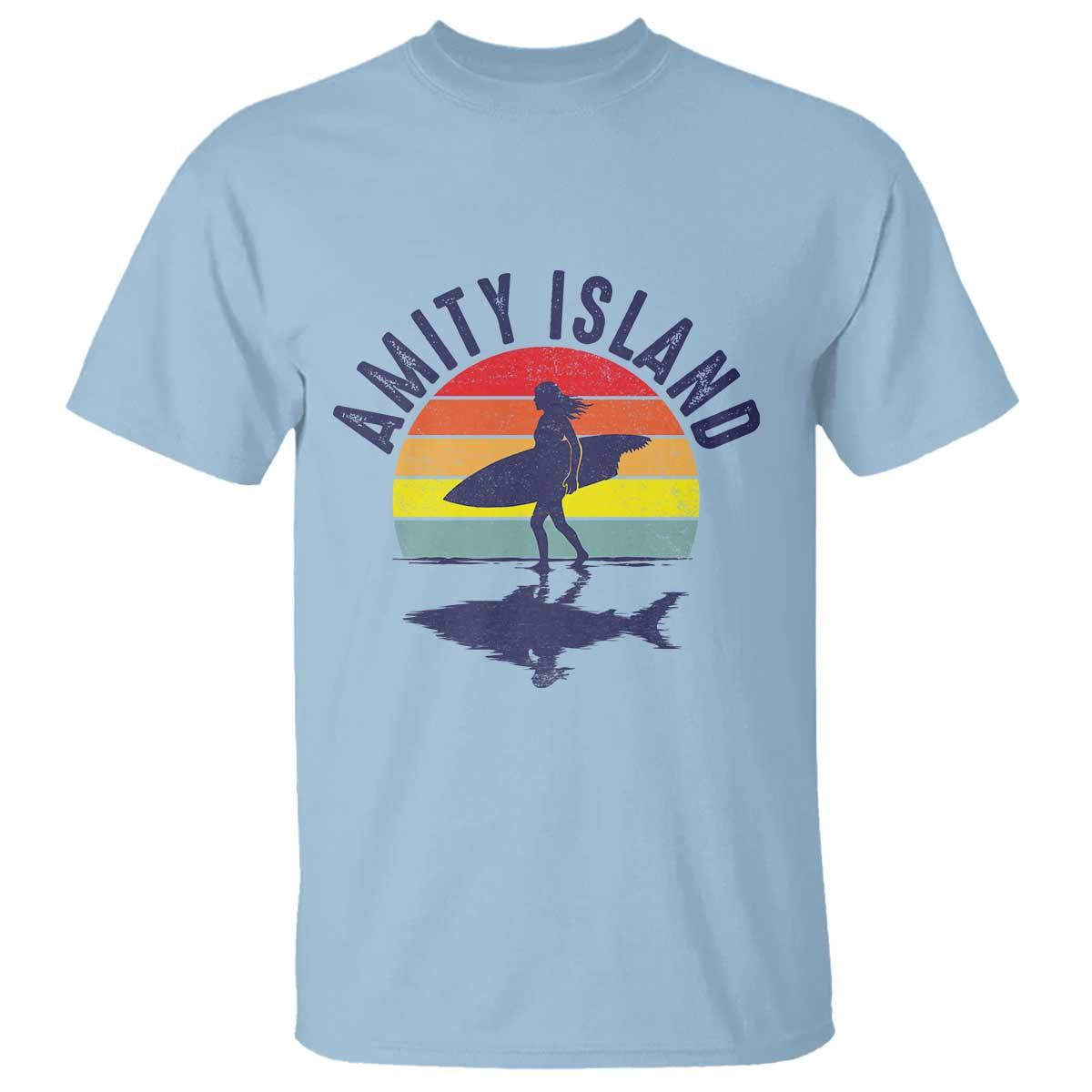 Amity Island T Shirt Retro Surfing Board Humor - Wonder Print Shop