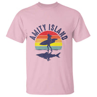 Amity Island T Shirt Retro Surfing Board Humor - Wonder Print Shop