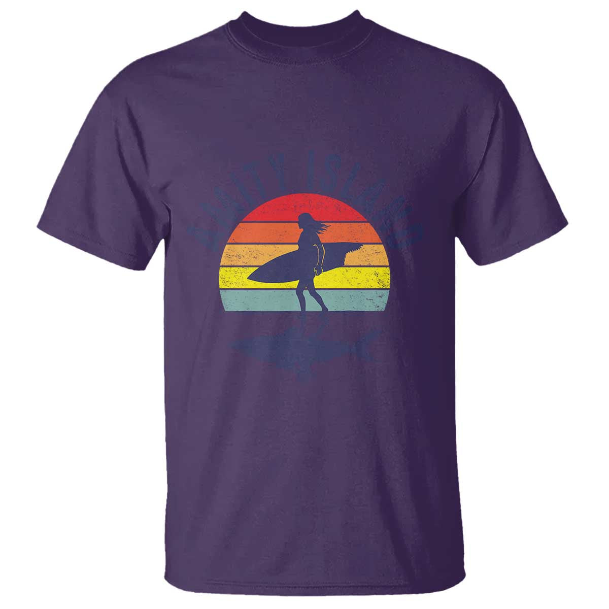 Amity Island T Shirt Retro Surfing Board Humor - Wonder Print Shop
