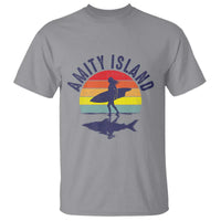 Amity Island T Shirt Retro Surfing Board Humor - Wonder Print Shop