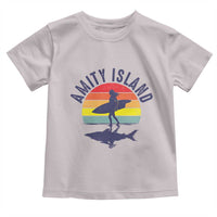 Amity Island Toddler T Shirt Retro Surfing Board Humor - Wonder Print Shop