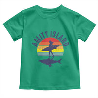 Amity Island Toddler T Shirt Retro Surfing Board Humor - Wonder Print Shop