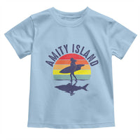 Amity Island Toddler T Shirt Retro Surfing Board Humor - Wonder Print Shop