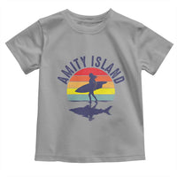 Amity Island Toddler T Shirt Retro Surfing Board Humor - Wonder Print Shop