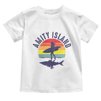 Amity Island Toddler T Shirt Retro Surfing Board Humor - Wonder Print Shop