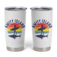 Amity Island Tumbler Cup Retro Surfing Board Humor