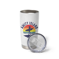 Amity Island Tumbler Cup Retro Surfing Board Humor