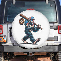Funny Bigfoot Baseball Spare Tire Cover Sasquatch American Flag Ice Cream - Wonder Print Shop