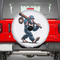 Funny Bigfoot Baseball Spare Tire Cover Sasquatch American Flag Ice Cream - Wonder Print Shop