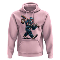 Funny Bigfoot Baseball Hoodie Sasquatch American Flag Ice Cream - Wonder Print Shop