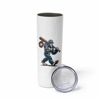 Funny Bigfoot Baseball Skinny Tumbler Sasquatch American Flag Ice Cream