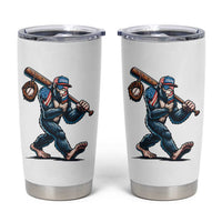 Funny Bigfoot Baseball Tumbler Cup Sasquatch American Flag Ice Cream