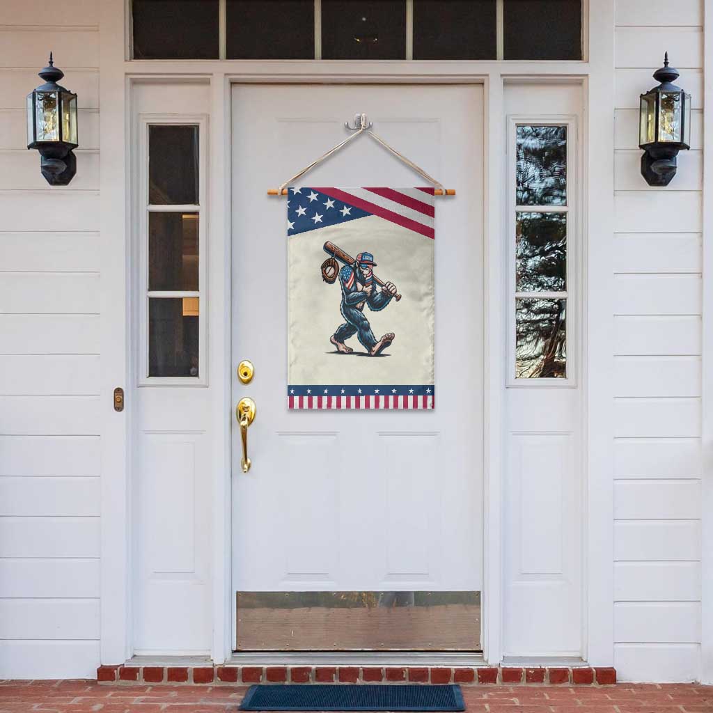 Funny Bigfoot Baseball Garden Flag Sasquatch American Flag Ice Cream