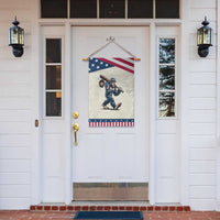 Funny Bigfoot Baseball Garden Flag Sasquatch American Flag Ice Cream
