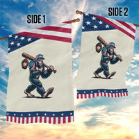 Funny Bigfoot Baseball Garden Flag Sasquatch American Flag Ice Cream