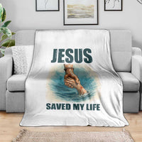 Jesus Saved My Life Throw Blanket Christian Bible Verse - Wonder Print Shop