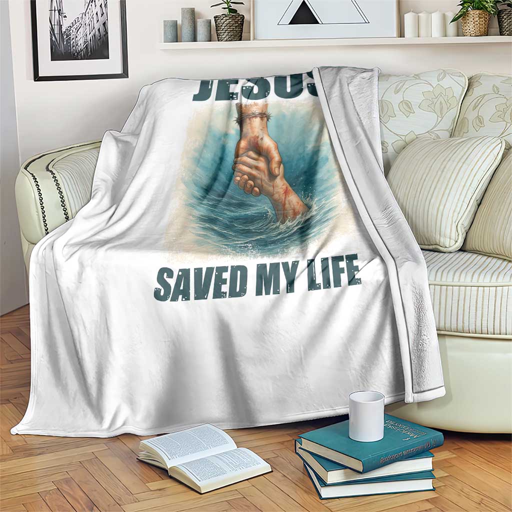 Jesus Saved My Life Throw Blanket Christian Bible Verse - Wonder Print Shop