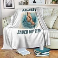 Jesus Saved My Life Throw Blanket Christian Bible Verse - Wonder Print Shop