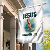 Jesus Saved My Life Garden Flag Christian Bible Verse - Wonder Print Shop