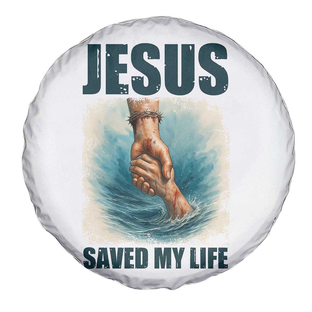 Jesus Saved My Life Spare Tire Cover Christian Bible Verse - Wonder Print Shop