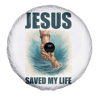 Jesus Saved My Life Spare Tire Cover Christian Bible Verse - Wonder Print Shop