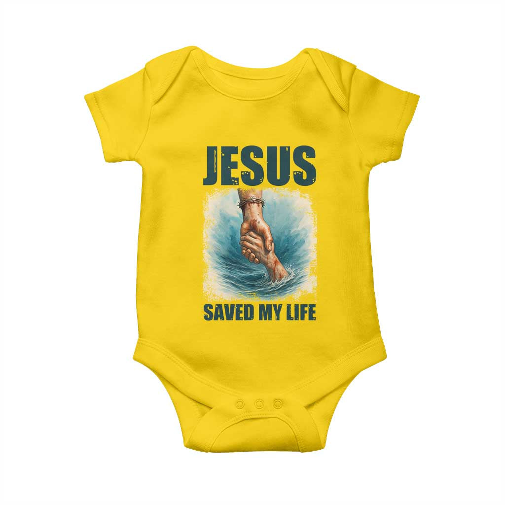 Jesus Saved My Life Baby Onesie Christian Bible Verse - Wonder Print Shop