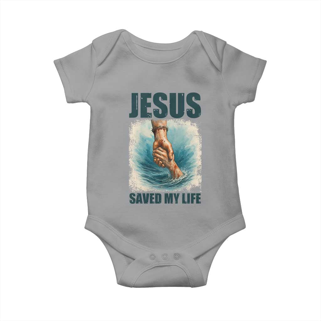 Jesus Saved My Life Baby Onesie Christian Bible Verse - Wonder Print Shop